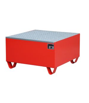 Auffangwanne 203 l, 800×800×460 mm, Stahl lackiert, mit Gitt
