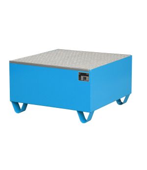 Auffangwanne 203 l, 800×800×460 mm, Stahl lackiert, mit Gitt