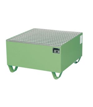 Auffangwanne 203 l, 800×800×460 mm, Stahl lackiert, mit Gitt