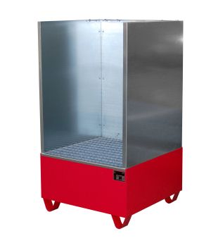 Auffangwanne 203 l, 820×810×1460 mm, Stahl lackiert, mit Git