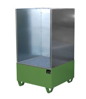 Auffangwanne 203 l, 820×810×1460 mm, Stahl lackiert, mit Git