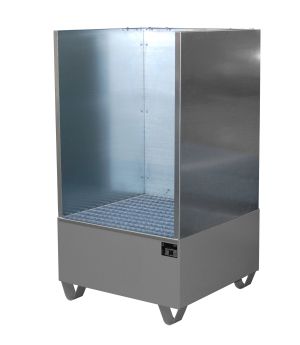 Auffangwanne 203 l, 820×810×1460 mm, Stahl lackiert, mit Git