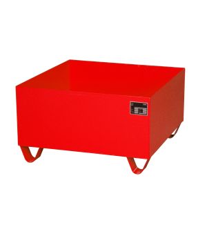 Auffangwanne 210 l, 800×800×460 mm, Stahl lackiert, RAL 3000