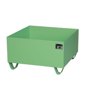 Auffangwanne 210 l, 800×800×460 mm, Stahl lackiert, RAL 6011