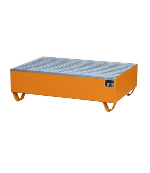 Auffangwanne 215 l, 1200×800×360 mm, Stahl lackiert, mit Git