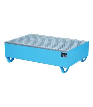 Auffangwanne 215 l, 1200×800×360 mm, Stahl lackiert, mit Git