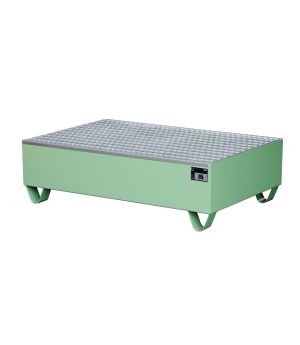 Auffangwanne 215 l, 1200×800×360 mm, Stahl lackiert, mit Git