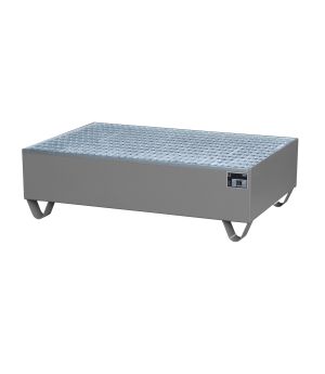 Auffangwanne 215 l, 1200×800×360 mm, Stahl lackiert, mit Git