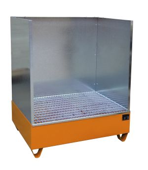 Auffangwanne 215 l, 1220×810×1360 mm, Stahl lackiert, mit Gi