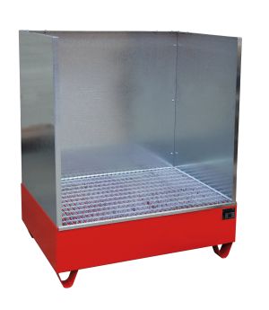 Auffangwanne 215 l, 1220×810×1360 mm, Stahl lackiert, mit Gi