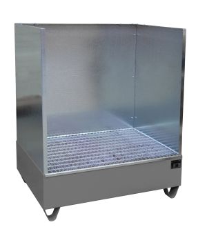 Auffangwanne 215 l, 1220×810×1360 mm, Stahl lackiert, mit Gi