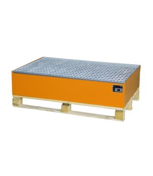 Auffangwanne 215 l, 1200×800×260 mm, Stahl lackiert, mit Git