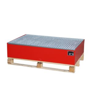 Auffangwanne 215 l, 1200×800×260 mm, Stahl lackiert, mit Git