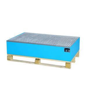 Auffangwanne 215 l, 1200×800×260 mm, Stahl lackiert, mit Git