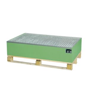 Auffangwanne 215 l, 1200×800×260 mm, Stahl lackiert, mit Git