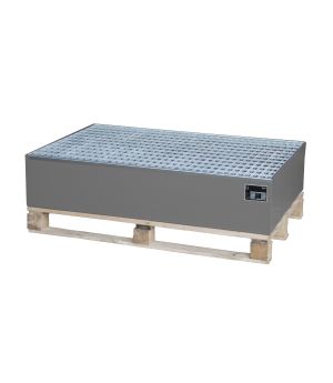 Auffangwanne 215 l, 1200×800×260 mm, Stahl lackiert, mit Git