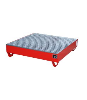 Auffangwanne 216 l, 1200×1200×285 mm, Stahl lackiert, mit Gi