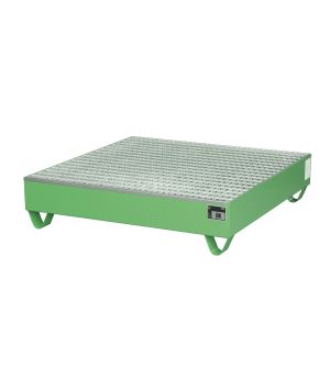 Auffangwanne 216 l, 1200×1200×285 mm, Stahl lackiert, mit Gi