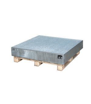 Auffangwanne 216 l, 1200×1200×185 mm, Stahl feuerverzinkt, m