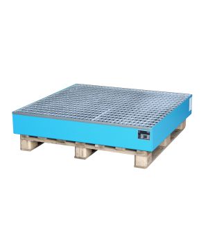Auffangwanne 216 l, 1200×1200×185 mm, Stahl lackiert, mit Gi