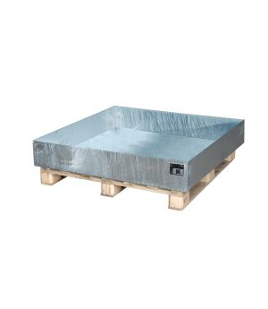 Auffangwanne 230 l, 1200×1200×185 mm, Stahl feuerverzinkt