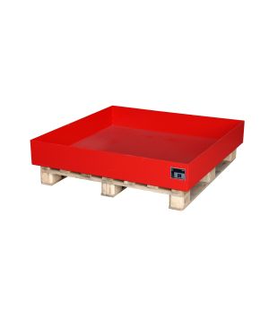 Auffangwanne 230 l, 1200×1200×185 mm, Stahl lackiert, RAL 30