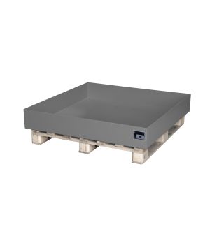 Auffangwanne 230 l, 1200×1200×185 mm, Stahl lackiert, RAL 70