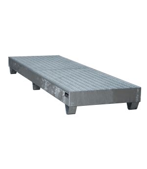 Auffangwanne 222 l, 2400×800×250 mm, Stahl feuerverzinkt, mi