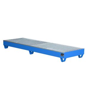 Auffangwanne 222 l, 2400×800×250 mm, Stahl lackiert, mit Git
