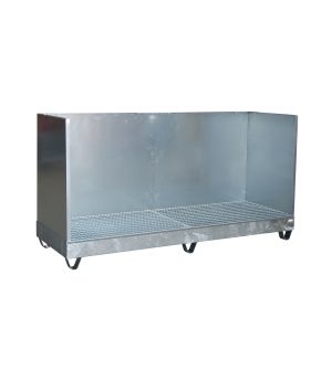 Auffangwanne 222 l, 2420×815×1250 mm, Stahl feuerverzinkt, m