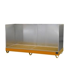 Auffangwanne 222 l, 2420×815×1250 mm, Stahl lackiert, mit Gi