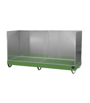 Auffangwanne 222 l, 2420×815×1250 mm, Stahl lackiert, mit Gi