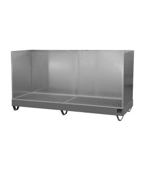 Auffangwanne 222 l, 2420×815×1250 mm, Stahl lackiert, mit Gi