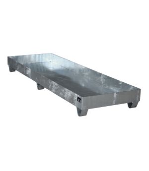 Auffangwanne 241 l, 2400×800×250 mm, Stahl feuerverzinkt