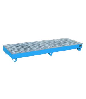 Auffangwanne 203 l, 2415×815×255 mm, Stahl lackiert, mit Git