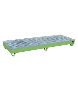 Auffangwanne 203 l, 2415×815×255 mm, Stahl lackiert, mit Git