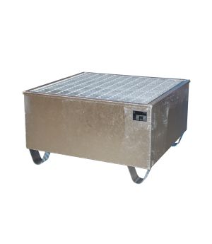 Auffangwanne 200 l, 815×815×470 mm, Stahl feuerverzinkt, mit