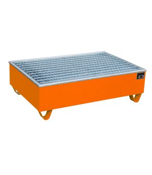 Auffangwanne 208 l, 1215×815×365 mm, Stahl lackiert, mit Git