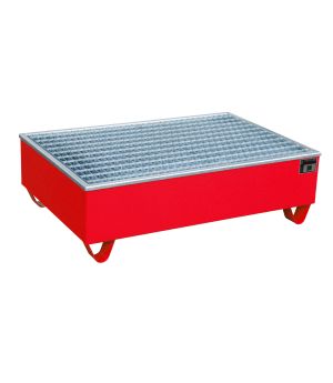Auffangwanne 208 l, 1215×815×365 mm, Stahl lackiert, mit Git