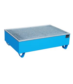 Auffangwanne 208 l, 1215×815×365 mm, Stahl lackiert, mit Git