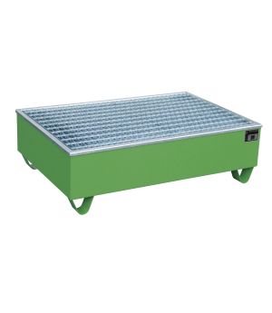 Auffangwanne 208 l, 1215×815×365 mm, Stahl lackiert, mit Git