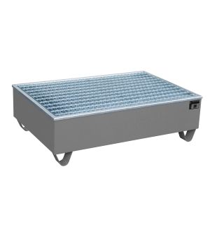 Auffangwanne 208 l, 1215×815×365 mm, Stahl lackiert, mit Git