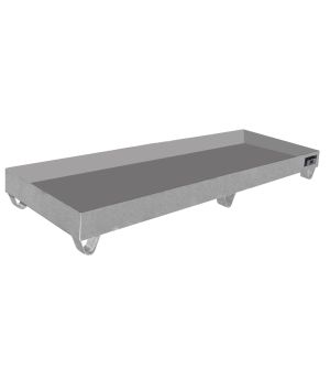 Auffangwanne 241 l, 2400×800×250 mm, Stahl gebeizt