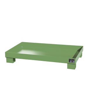 Auffangwanne 74 l, 1300×800×195 mm, Stahl lackiert, RAL 6011