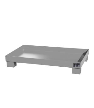 Auffangwanne 74 l, 1300×800×195 mm, Stahl lackiert, RAL 7005
