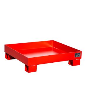 Auffangwanne 68 l, 900×800×220 mm, Stahl lackiert, RAL 3000 