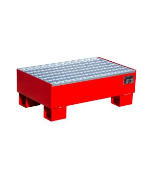Auffangwanne 61 l, 800×510×295 mm, Stahl lackiert, mit Gitte