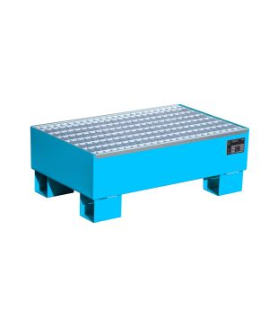Auffangwanne 61 l, 800×510×295 mm, Stahl lackiert, mit Gitte