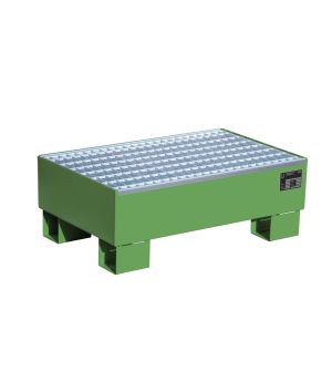 Auffangwanne 61 l, 800×510×295 mm, Stahl lackiert, mit Gitte