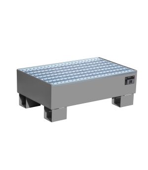Auffangwanne 61 l, 800×510×295 mm, Stahl lackiert, mit Gitte